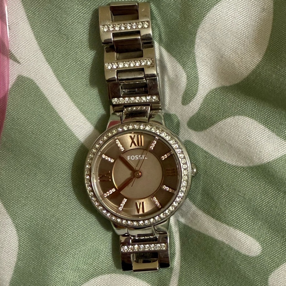 Fossil Virginia ES3504 Women's Stainless Steel Analog Dial Quartz
Watch